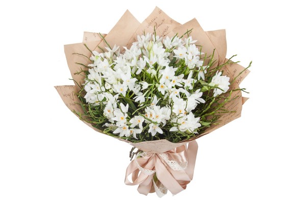 Букет из белых нарциссов 